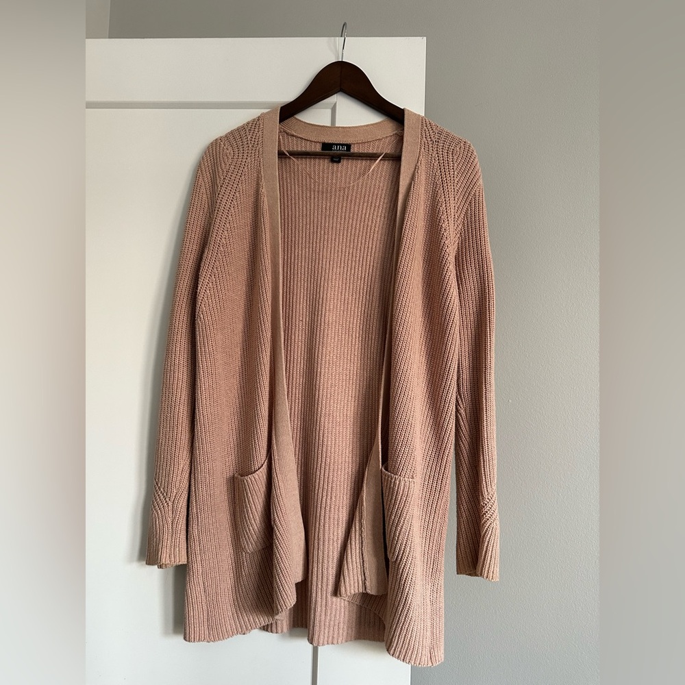 a.n.a Light Pink Open-Front Cardigan